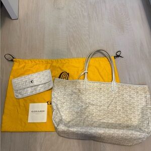 Authentic white St Louis PM Goyard